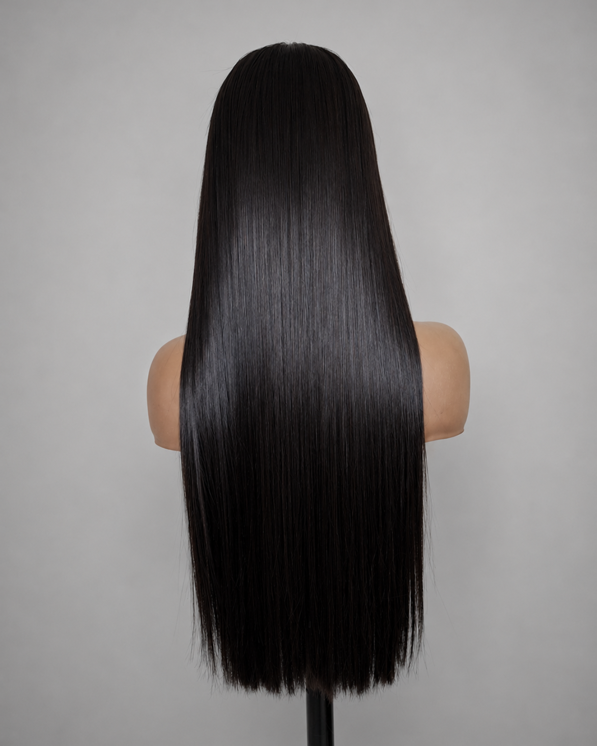 Straight silk press wig, after restoration